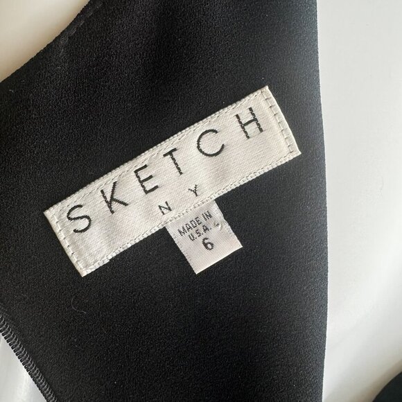 Vintage 90s Black Gold Accents 90s Designer Inspired Gown 6 - Picture 9 of 9